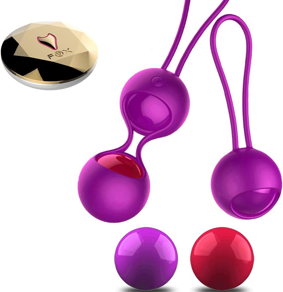 2 in 1 Kegel Exercise Weights Kit Ben Wa Balls Kegel Balls for Women Beginners, Silicone Wireless Remote Control Massager Rechargeable & Waterproof, Bladder Control & Pelvic Floor Exercises: Health & Personal Care