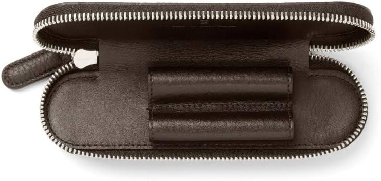 Graf von Faber-Castell 118742 Pencil Case for 2 Writing Instruments, Cashmere, Dark Brown, Pencil Case with Zip - Image 3