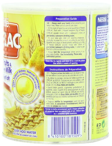 Nestle Cerelac, Mixed Fruits and Wheat with Milk, 14.1 Ounce Can - Thumbnail 3