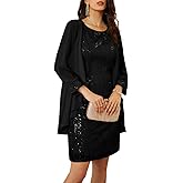 GRACE KARIN Women's Sequin Dress - Wedding Guest & Mother of The Bride Formal Dress - Two Piece Knee Length