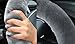 Zento Deals Soft Stretchable Sheepskin Grey Steering Wheel Cover Protector - A Must Have for All Car Owners for a More Comfortable Driving