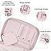 AVEEPA Travel Jewelry Organizer – Travel Jewelry Case with Magnetic Snaps, Detachable Earrings Pad, Necklace Holder (Nude Pink), Jewerly Holder Organizer with an Outside Pocket