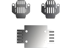 XBERSTAR RC Car Protective Plate for FMS 1/24 Power WAGON FCX24 Racing Stainless Steel Frame Protector Skid Plate (Silver)