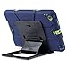 ULAK iPad Mini 2 Case,iPad Mini 3 Case,iPad Mini Retina Case, Anti-Slip Shock-Absorption Silicone High Impact Resistant Hybrid Three Layer Protective Case Cover with Separate Kickstand - Navy Blue