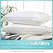 BINMA Bed Pillow Queen, Hypoallergenic Bedding Pillow, Anti-Mite Silk Cotton and Feather Velvet for Breathable and Softer Sleeping