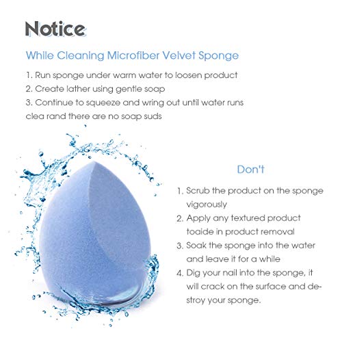 image for CHARMINER Microfiber Velvet Sponge, Latex-Free Makeup Sponges Set Perf