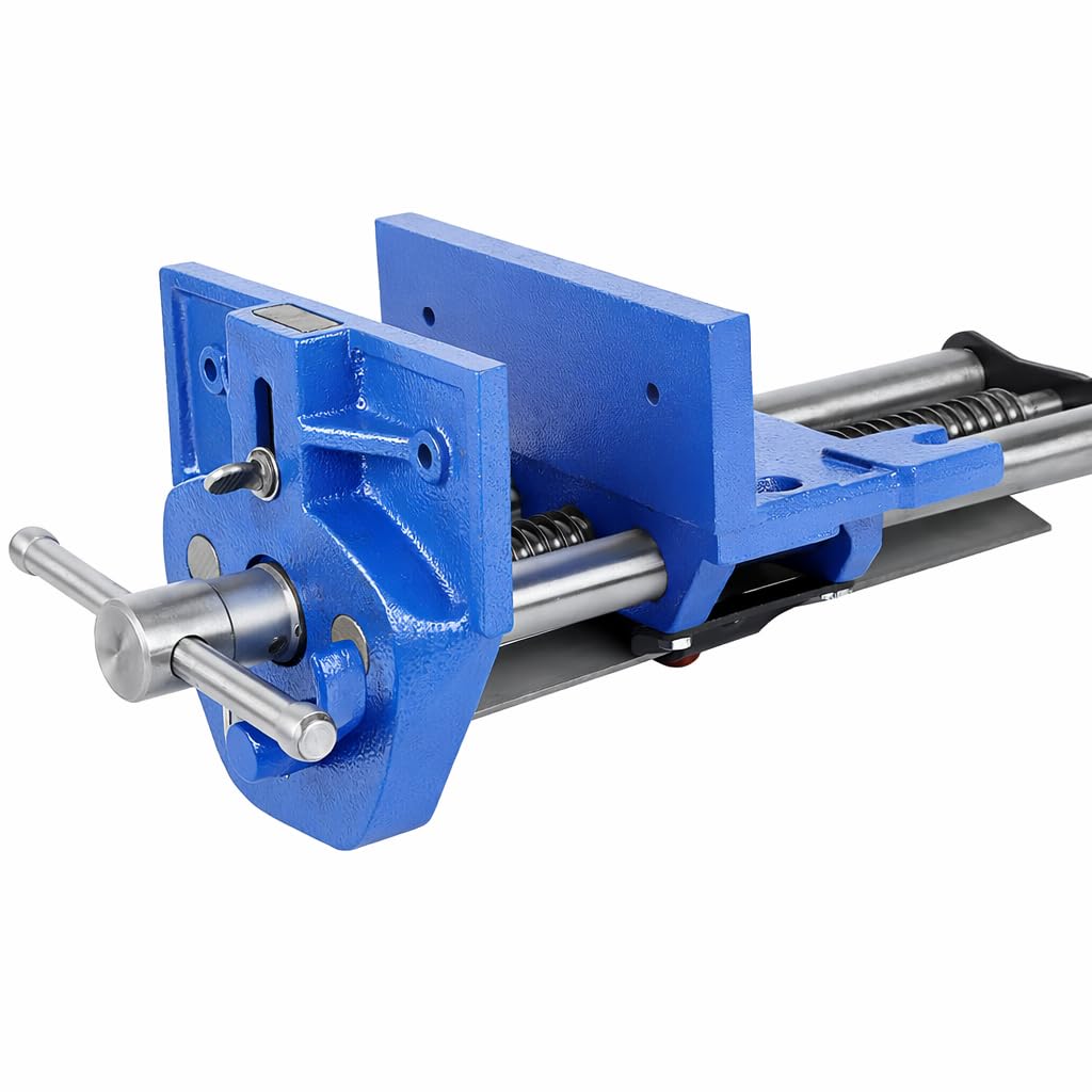 TOPWAY Heavy Duty Quick Release Wood Clamp Vice 9 Inch, Woodworking Table Bench Vise Workbench Hardware Tools for Carpentors Joiners 403186