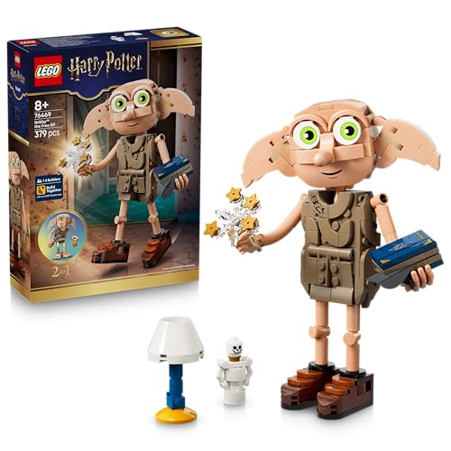 Harry Potter 2 in 1 Dobby l'Elfo Libero Giocattolo - Modello Trasformabile in Kreacher - Decorazione per Cameretta Fai da Te - Regalo per Bambine e Bambini da 8 Anni in su e per i Fan - 76469