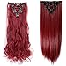 8Pcs 18 Clips 17-26 Inch Curly Straight Full Head Clip in on Hair Extensions Hairpiece 27colors