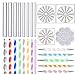 DaBuLiu 25 Pieces Mandala Dotting Tools for Painting Rocks,16 x Acrylic Rods,5 x Double Sided Dotting Tools,3 x Mandala Stencils and Paint Tray