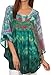 Sakkas 15031 - Lepha Long Wide Multi Colored Tie Dye Sequin Embroidered Poncho Top Blouse - Purple - OS