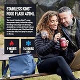 Thermos Stainless King 470ml Food Flask Midnight Blue Capable Insulated view 3