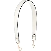 White Leather Shoulder Bag Strap 23 Inch Purse Strap for Handbags, Wide 1 Inch Replacement Purse Straps, Handles Replacement Small Bag Chain for Handbags Shoulder Bags Making