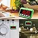 DreamSky Digital Kitchen Timer with Large Red LED Display, Count Up/Down with Seconds, Magnetic Digital Timer for Cooking/BBQ/Sports/Yoga, Battery Operated with ON/Off Button