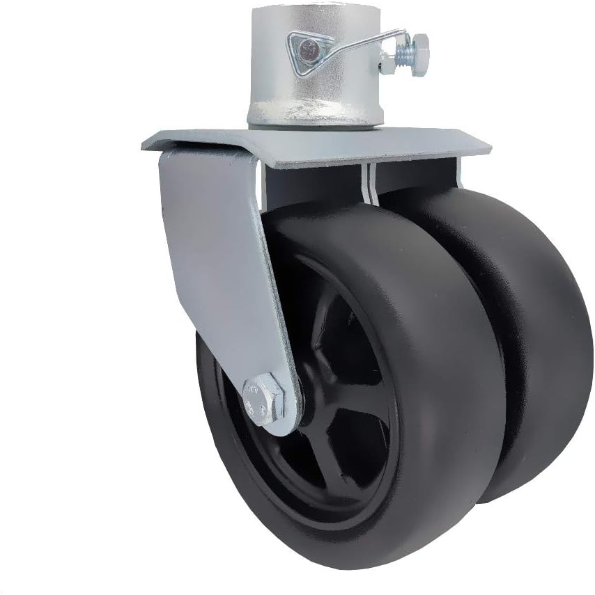 NBJINGYI 6" 1200lbs Dual Trailer Swirl Jack Caster Wheel with Pin fits Any Jack Better Soft Ground Roll: Automotive