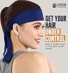 OutdoorEssentials Tie Sweatband Headband Men, Ninja