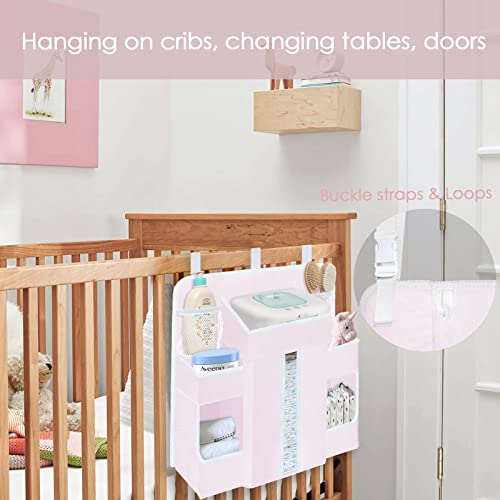 YENING Hanging Diaper Organizer For Changing Table Baby Nursery Diaper