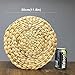 kilofly Natural Water Hyacinth Weave Placemat Round Braided Rattan Tablemats 11.8 inch x 2pc