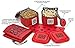 Dog Travel Food Set For Small Dogs (Red) - 7pk Including Collapsible Bowls, Carriers, Scooper, Place Mat, Bag