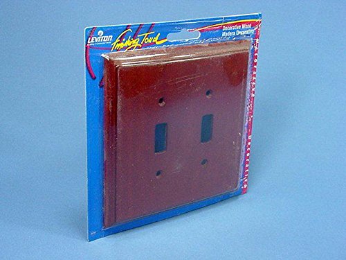 Leviton CHERRY 2-Gang Toggle Switch Cover Wallplate Switchplate 89209-CHR