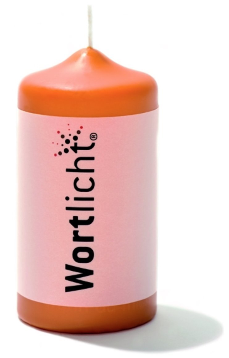 Word light candle "Du bist nicht alin".