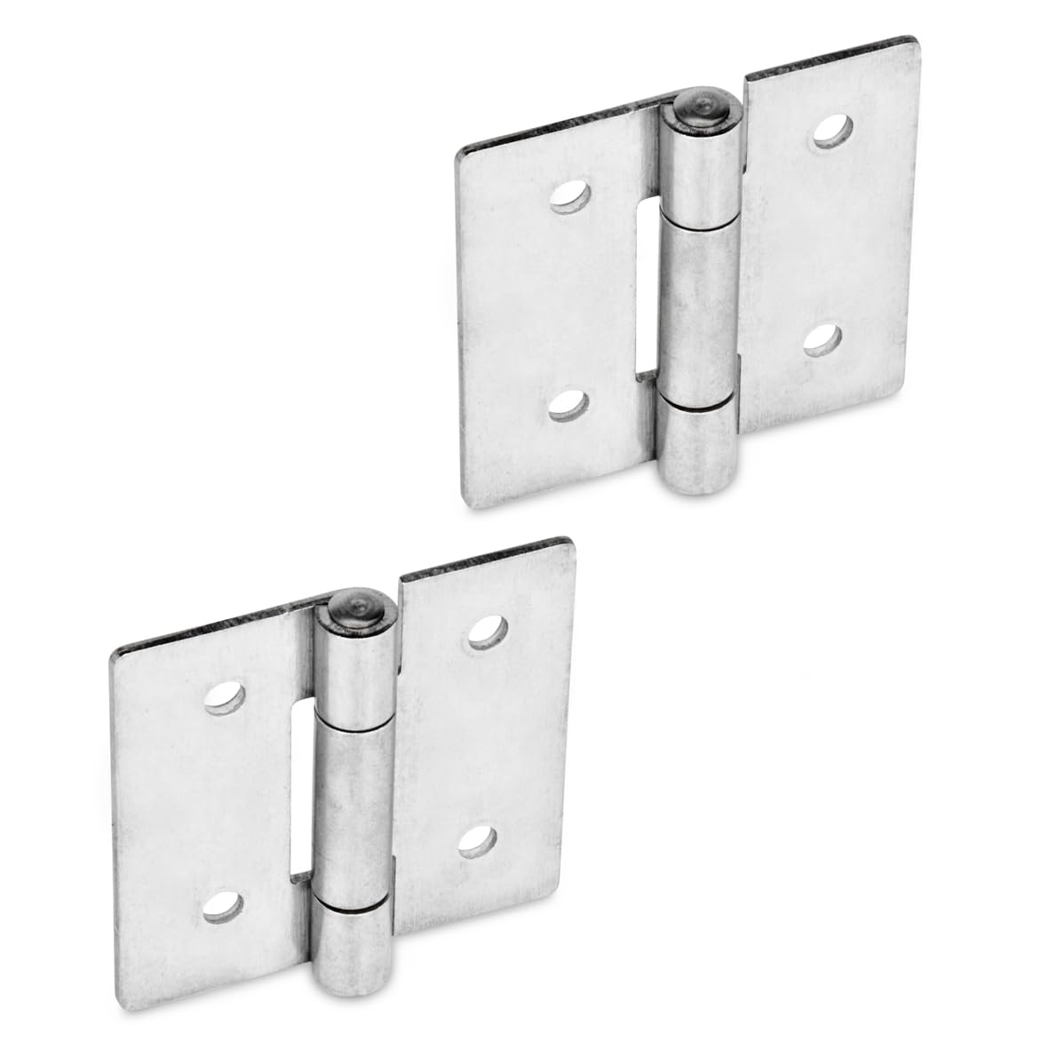 Ganter Standard Elements Stainless Steel Plate Hinges Pack of 2 Silver, Silver, GN 136-NI-30-30-B