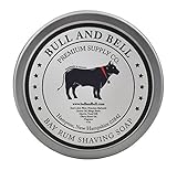 Bull and Bell Bay Rum Luxury Shaving Soap - Handmade in the USA with Mango Butter and Coconut Oil - 4 Oz - Best Shave Soap for Sensitive Skin