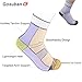 Gosuban Low Cut Compression Sock for Women and Men Plantar Fasciitis Sock Heel Ankle & Arch Support (White,Medium)
