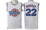 Mens Tune Squad Bill Murray #22 Mesh Space Jam Movie Jersey White M