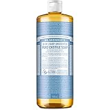 Dr. Bronners - Pure-Castile Liquid Soap (Baby Unscented, 946 mL) - Made with Organic Oils, 18-in-1 Uses: Face, Hair, Laundry,