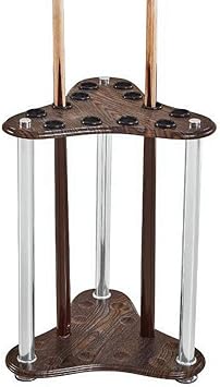 Amazon デラックススヌーカービリヤードサプライ 12キューコーナープールキューラック 組み立てが簡単ホームオフィスゲームセンターアクセサリー用のコーナースタイルプールキューラック ブラウン Ypyj ビリヤード