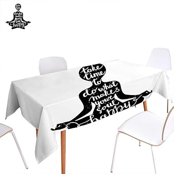 Amazon Com Familytaste Yoga Dinner Picnic Table Clothblack