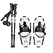 ALPS Light Weight Snowshoes for Kids, Boys & Girls & Pair Retractable Anti Shock snowshoes pole (14 INCHES)