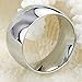 Men's 12mm Classic Silver Titanium Stainless Steel Ring Wedding Engagement Domed Band High Polished Size 7