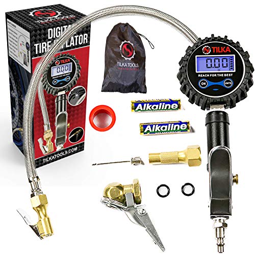 TILKA TOOLS Digital Tire Inflator with Pressure Gauge - Air Compressor Accessories -White LED Light - Great Gifts of Air Tools and Accessories - Quality Auto Mechanic Tools for Men and Women 200 PSI - Thumbnail 7