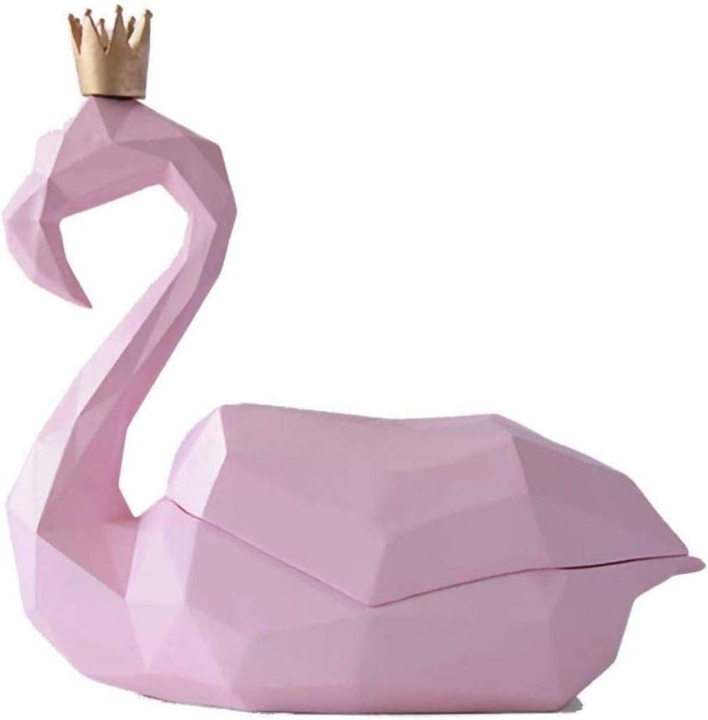 WJDOZ Nordic Flamingo Tissue Box Holder, Sculptures Home Decoration Abstract Crafts Figurine Figurines Statues Statuette Home Desktop Furnishings Art (Color : Pink)