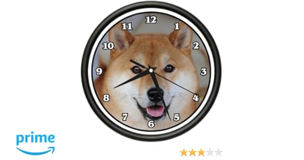 Signmission Shiba Inu Wall Clock Dog Doggie Pet Breed Gift Beagle