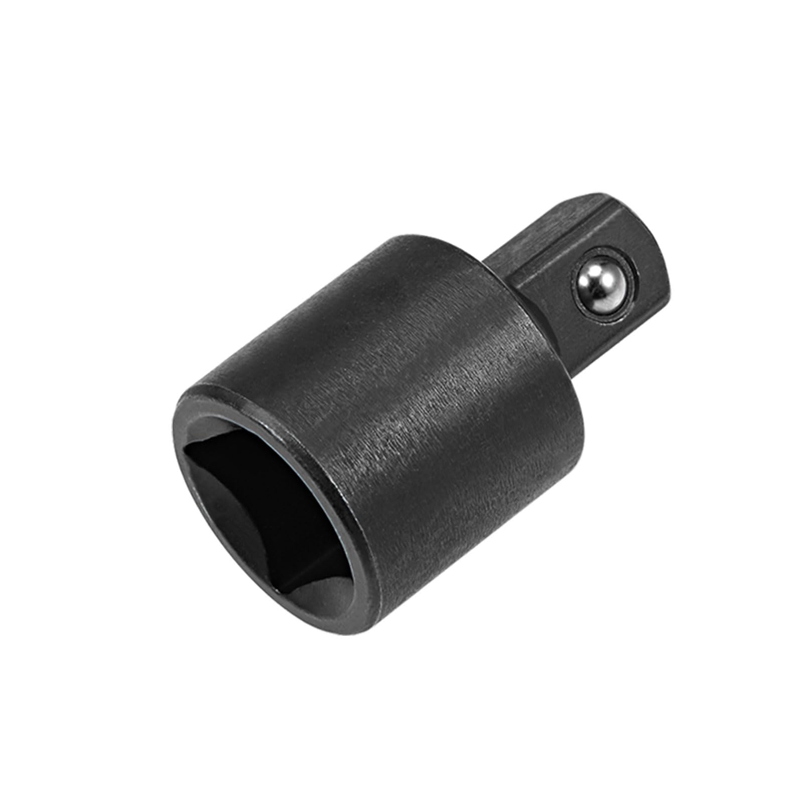 sourcing map 1/2 Inch Drive (F) x 3/8 Inch (M) Socket Reducer, Female to Male, Cr-V (Black)