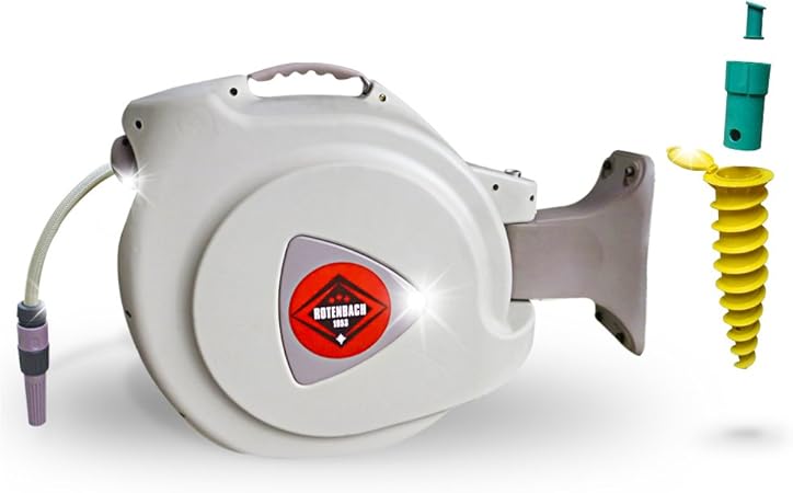 Rotenbach Schlauchtrommel 30m Schlauchaufroller Inkl Erdspiess Amazon De Garten