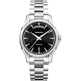 Hamilton Jazzmaster Automatic Men's Watch, 40mm Stainless Steel Case | Swiss Made, Black Dial Analog Watch, Water Resistance 50m, Sapphire Crystal, Stainless Steel Strap