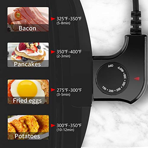 Aigostar Electric Griddle Nonstick 1500W Pancake Griddle 8Serving