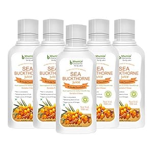 Bhumija Lifesciences Sea Buckthorne Juice, 500ml (Pack of 5)