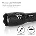 MIZOO Flashlight LED Torch Adjustable Super Bright Aluminium Alloy Waterproof Lighting with Nylon Case
