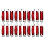 Ledvillage 20 Pcs 6.4 Inch Slim Red LED Rectangle