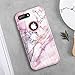 iPhone 8 Plus Case, iPhone 7 Plus Marble Case, for Women, Tobomoco Tri-Layer Slim Soft Flexible Silicone and Hard PC Shockproof Cover for Apple iPhone 7 Plus/8 Plus (Pink + Rose Gold Marble)