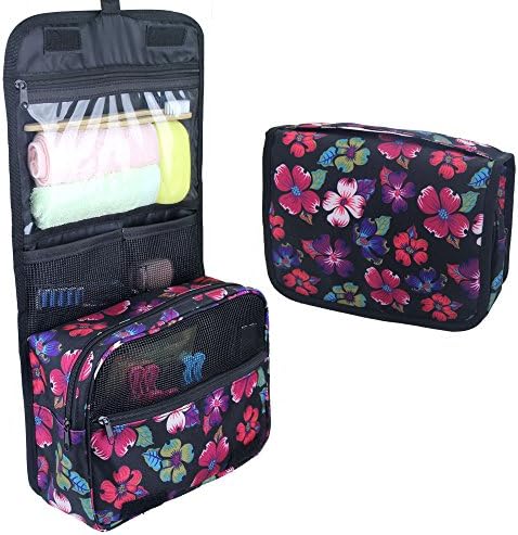 Chomeiu Portable Toiletry Bag / Makeup Bag / Cosmetics Organizer / Travel Cosmetics Accessories Storage Bag, Bathroom, Hotel, Hanging Suspension Waterproof Folding Bath Bag