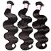 B&F Hair Brazilian Virgin Body Wave Weft 3 Bundles 10-26inch 100% Unprocessed Virgin Human Hair Extensions Natural Color (100+/-5g)/pc (8 10 12)