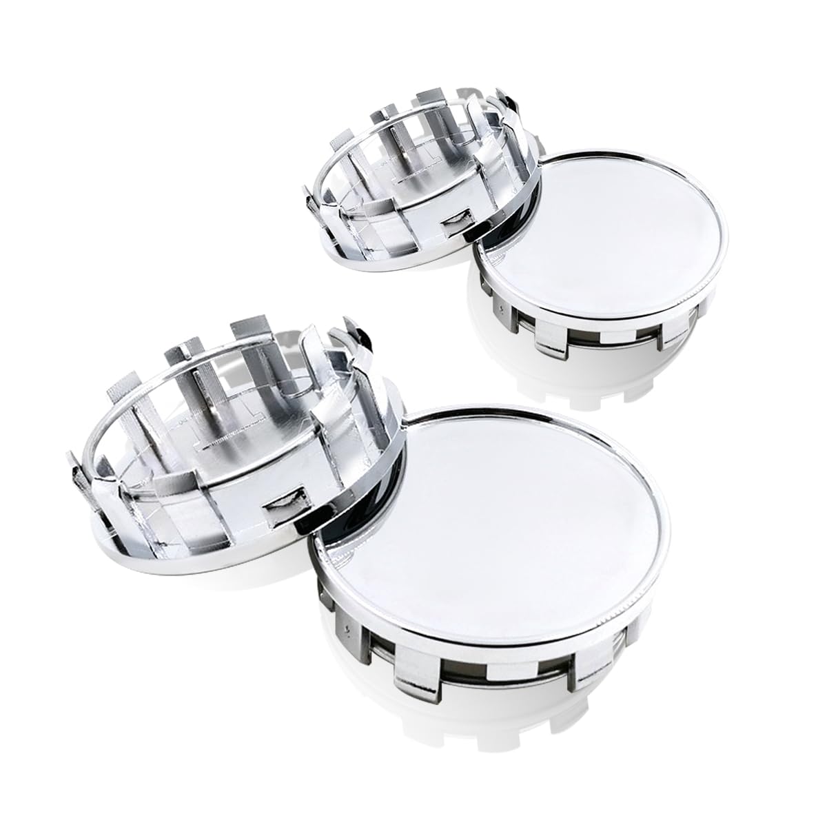 Photo 1 of povtii 4 PCS Wheel Center Caps, Snap-in Plastic Wheel Tyre Center Hub Caps Cover, 2.13 Inch (54mm) Outer Diameter and 1.97 Inch (50mm) Inner Diameter, Rim Hub Caps Car Accessories (Silver)