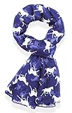 Gorgeous Designer Style Horse Print Scarf, Shawl, Sarong (Blue)