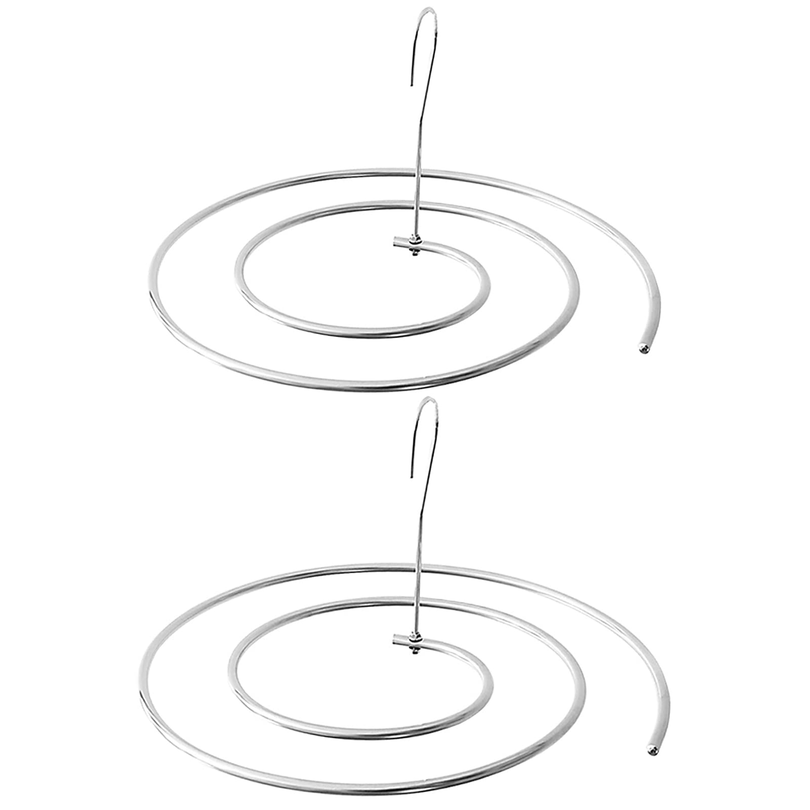 【2-Pack】 WAIKAS Spiral Sheet Hanger, 304 Stainless Steel, Space Saving Hangers for Sheets Bedspreads Coverlets Mattresses Tablecloths Sofa Covers Blankets Shawls Scarfs Capes (2-Pack)